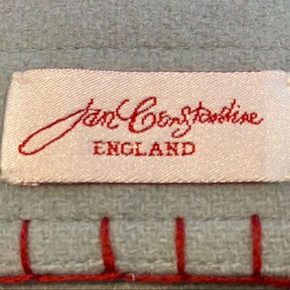 NEW Jan Constantine Hand Embroidered Felted Wool Christmas Pillow Cushion Cover - Picture 4 of 9